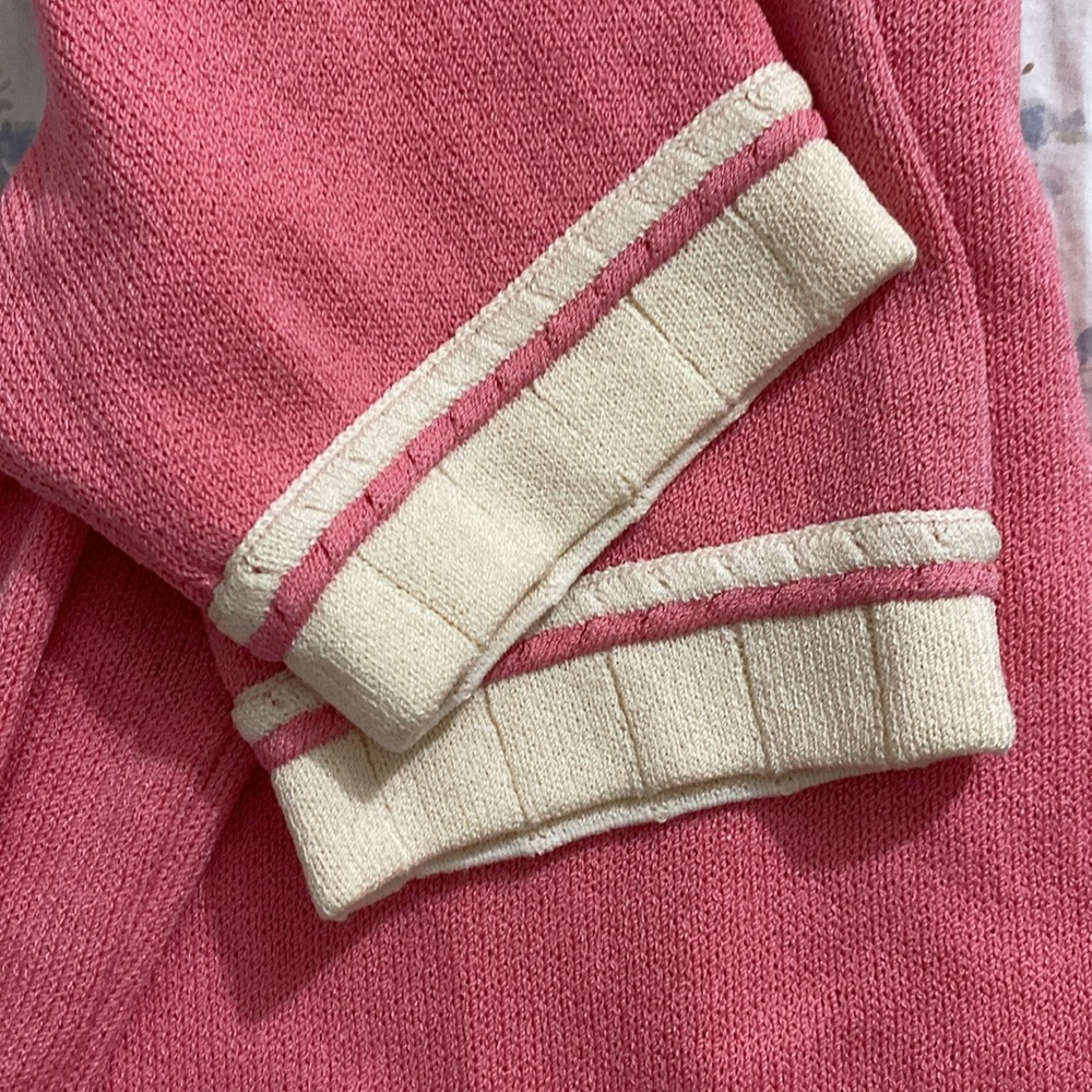 St. John Rose and Ivory Button-Up Cardigan - Picture 8 of 8